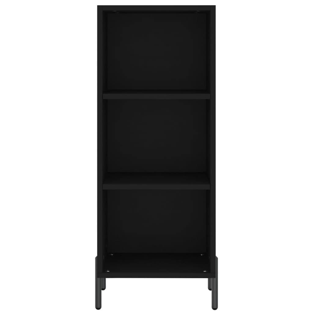vidaXL Servantă, negru, 34,5x32,5x90 cm, lemn compozit