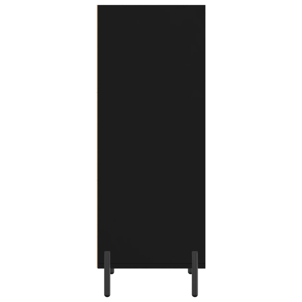 vidaXL Servantă, negru, 34,5x32,5x90 cm, lemn compozit