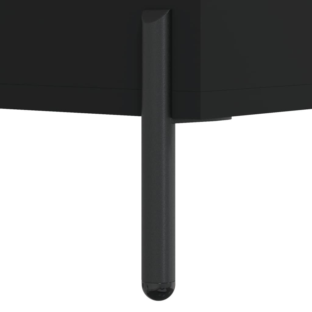 vidaXL Servantă, negru, 34,5x32,5x90 cm, lemn compozit