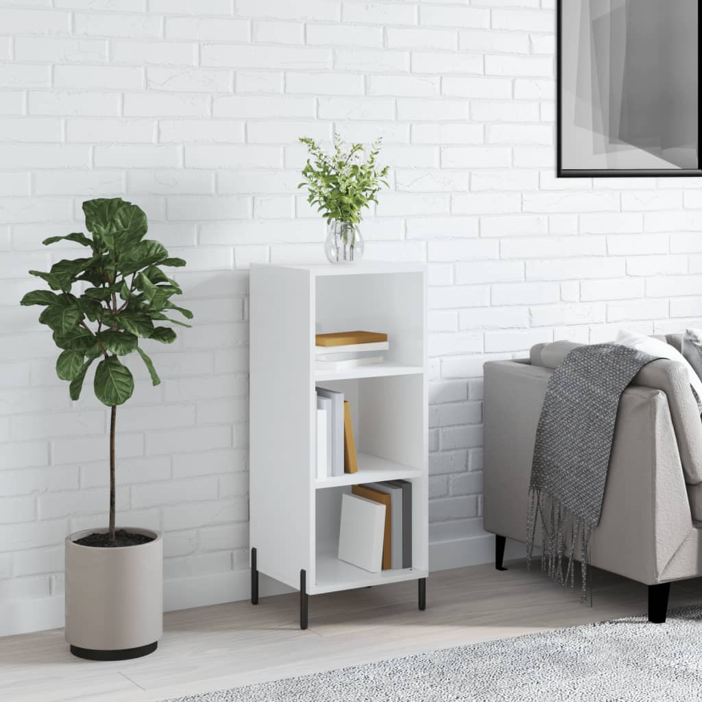 vidaXL Servantă, alb extralucios, 34,5x32,5x90 cm, lemn compozit vidaXL Servantă, alb extralucios, 34,5x32,5x90 cm, lemn compozit