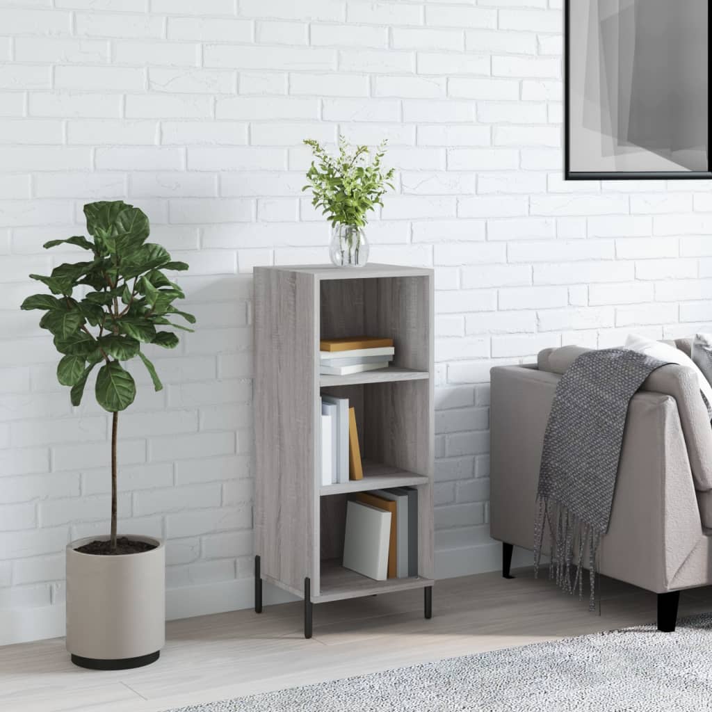 vidaXL Servantă, gri sonoma, 34,5x32,5x90 cm, lemn compozit vidaXL Servantă, gri sonoma, 34,5x32,5x90 cm, lemn compozit