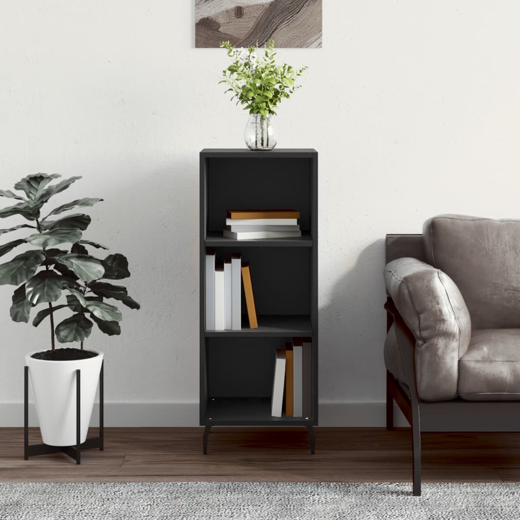 vidaXL Servantă, negru, 34,5x32,5x90 cm, lemn compozit vidaXL Servantă, negru, 34,5x32,5x90 cm, lemn compozit