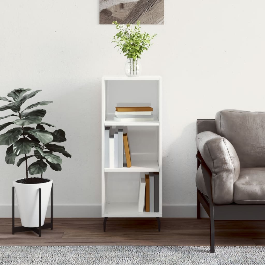 vidaXL Servantă, alb extralucios, 34,5x32,5x90 cm, lemn compozit vidaXL Servantă, alb extralucios, 34,5x32,5x90 cm, lemn compozit