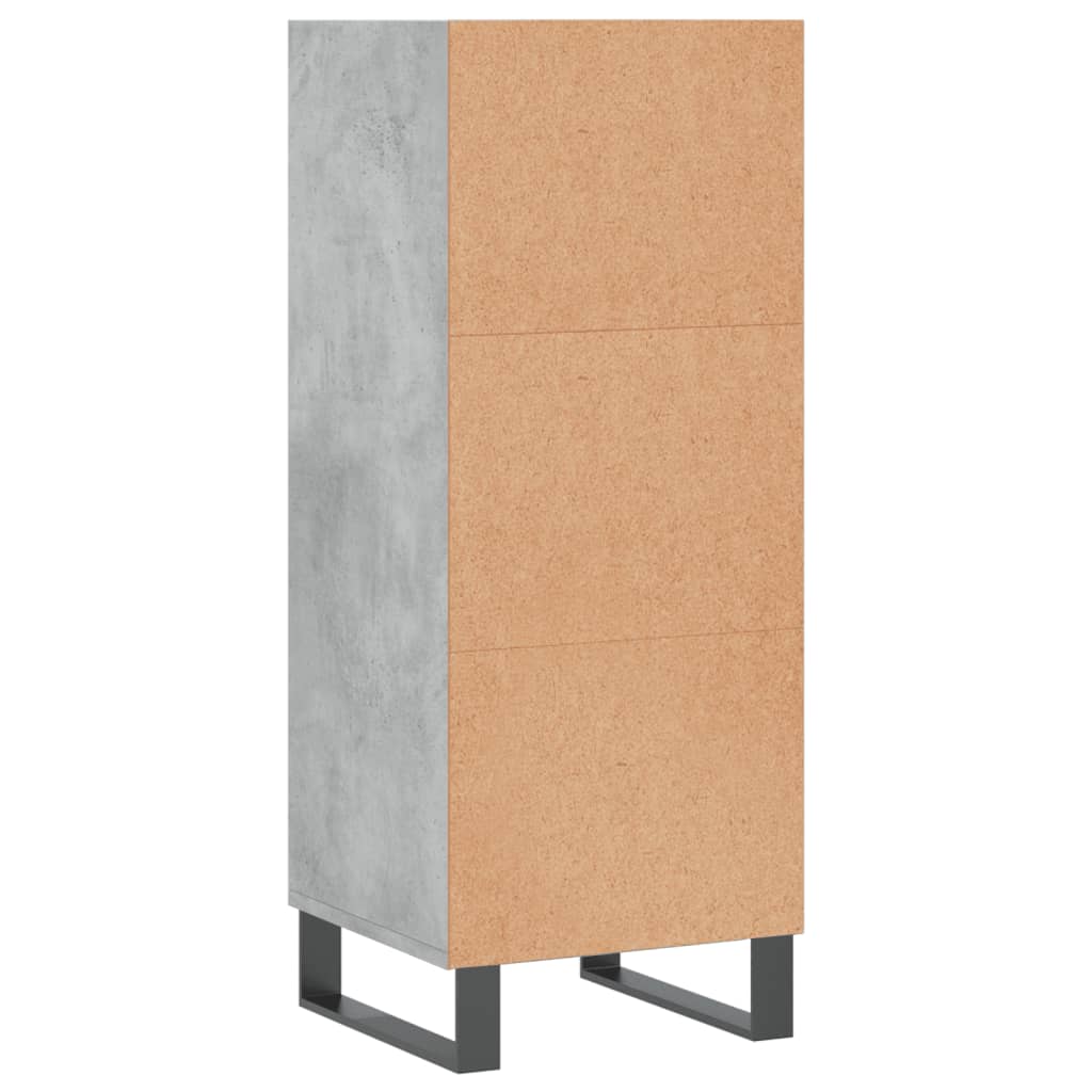 vidaXL Servantă, gri beton, 34,5x32,5x90 cm, lemn prelucrat vidaXL Servantă, gri beton, 34,5x32,5x90 cm, lemn prelucrat