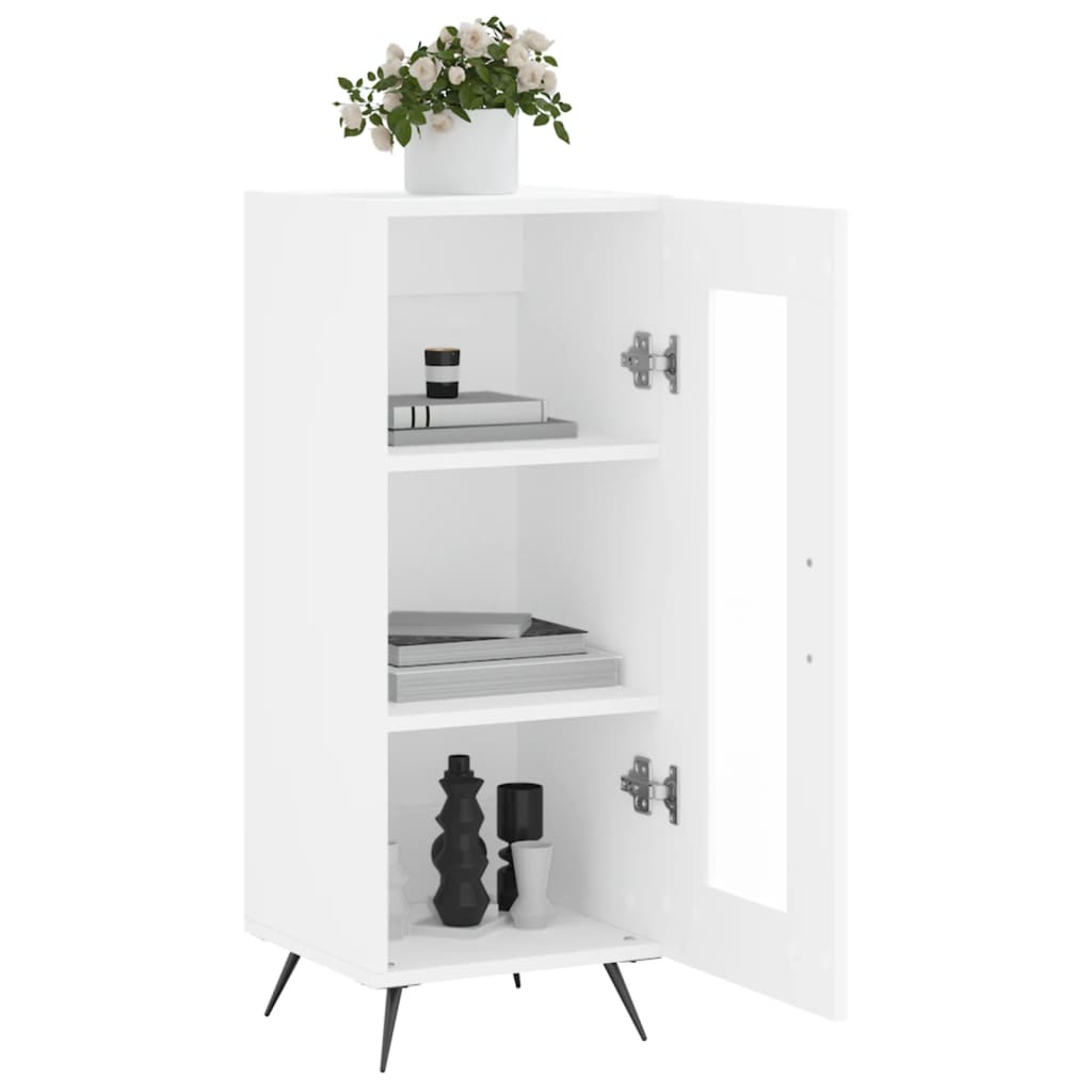 vidaXL Servantă, alb, 34,5x34x90 cm, lemn compozit vidaXL Servantă, alb, 34,5x34x90 cm, lemn compozit