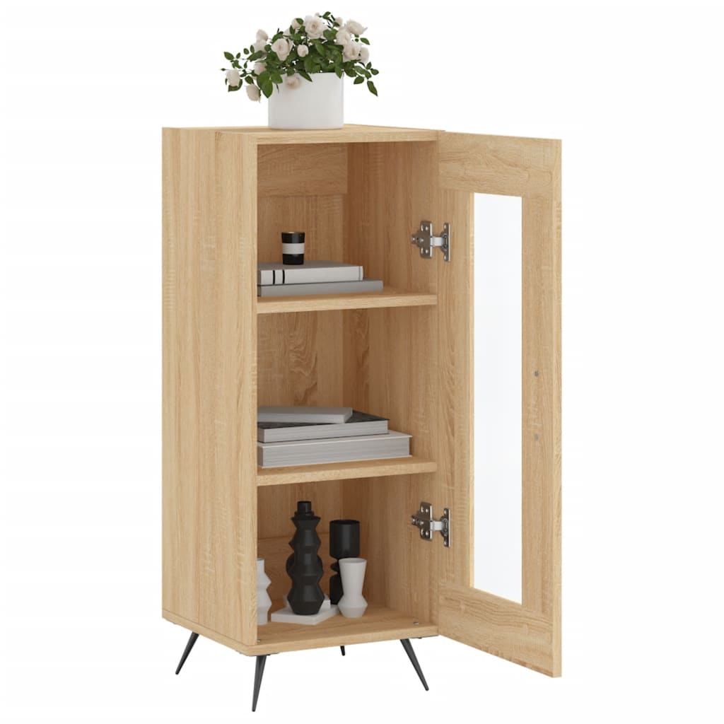 vidaXL Servantă, stejar sonoma, 34,5x34x90 cm, lemn compozit vidaXL Servantă, stejar sonoma, 34,5x34x90 cm, lemn compozit