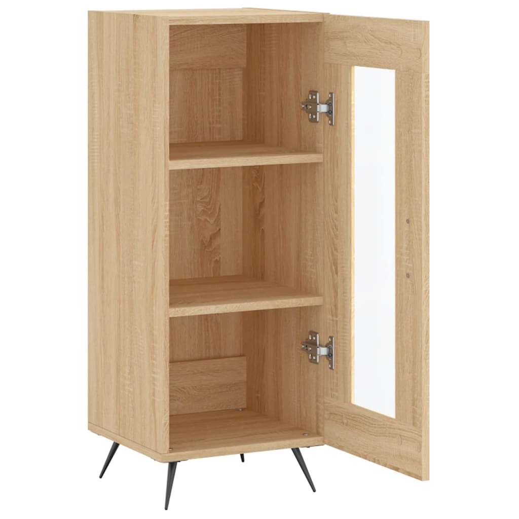 vidaXL Servantă, stejar sonoma, 34,5x34x90 cm, lemn compozit vidaXL Servantă, stejar sonoma, 34,5x34x90 cm, lemn compozit