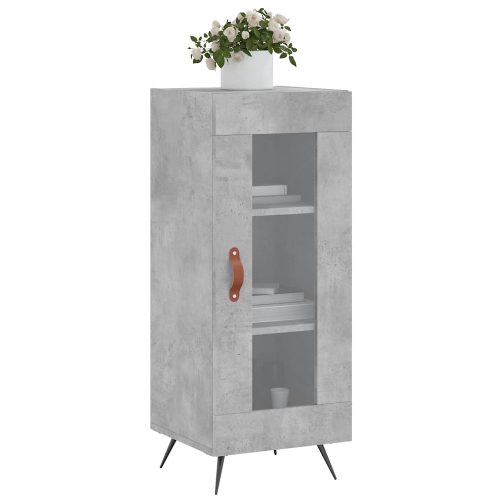 vidaXL Servantă, gri beton, 34,5x34x90 cm, lemn compozit vidaXL Servantă, gri beton, 34,5x34x90 cm, lemn compozit