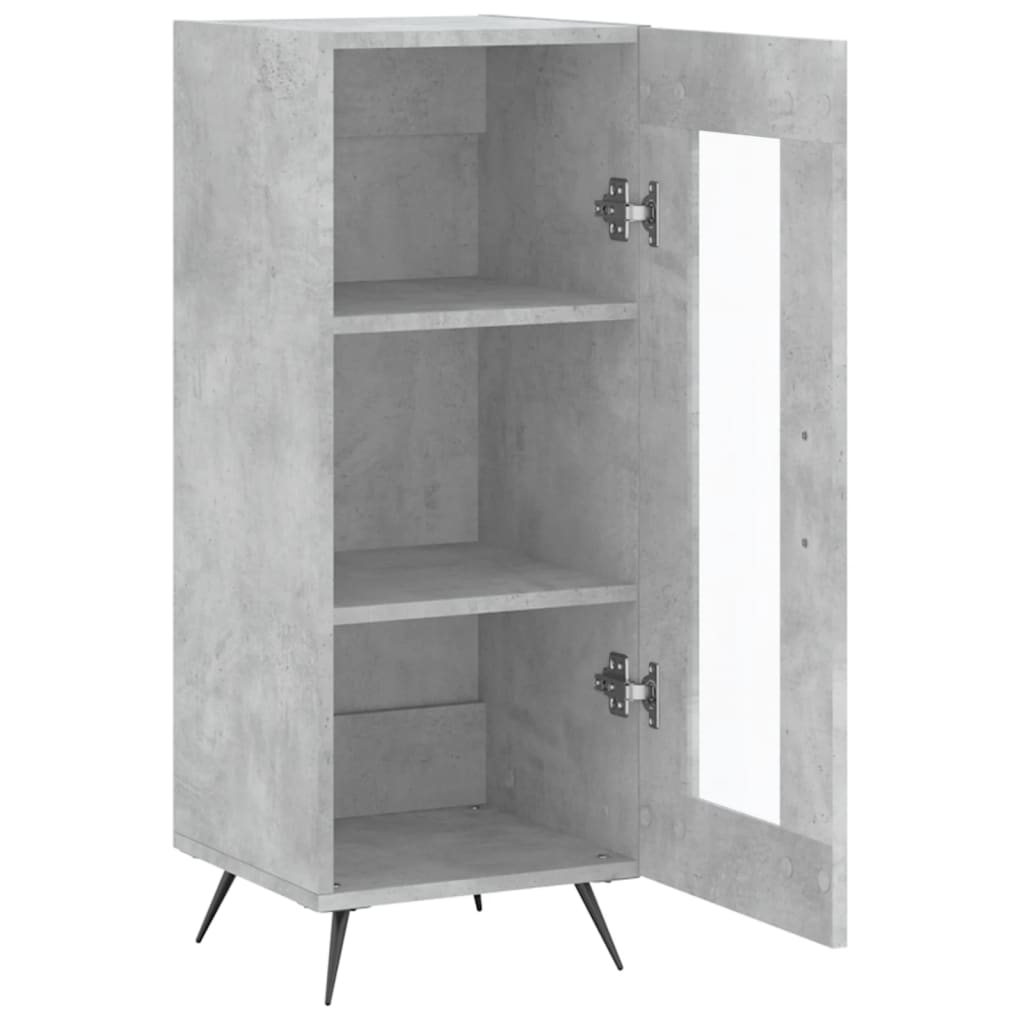 vidaXL Servantă, gri beton, 34,5x34x90 cm, lemn compozit vidaXL Servantă, gri beton, 34,5x34x90 cm, lemn compozit