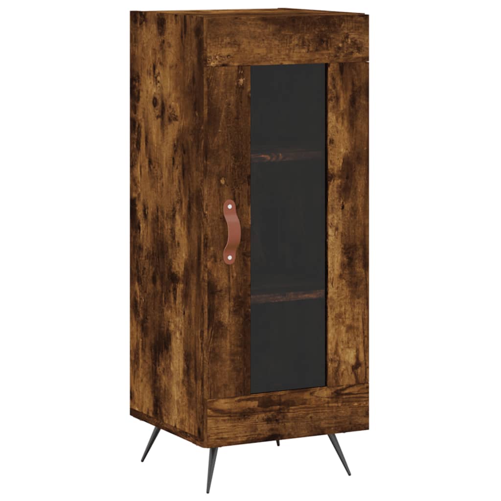 vidaXL Servantă, stejar fumuriu, 34,5x34x90 cm, lemn compozit vidaXL Servantă, stejar fumuriu, 34,5x34x90 cm, lemn compozit