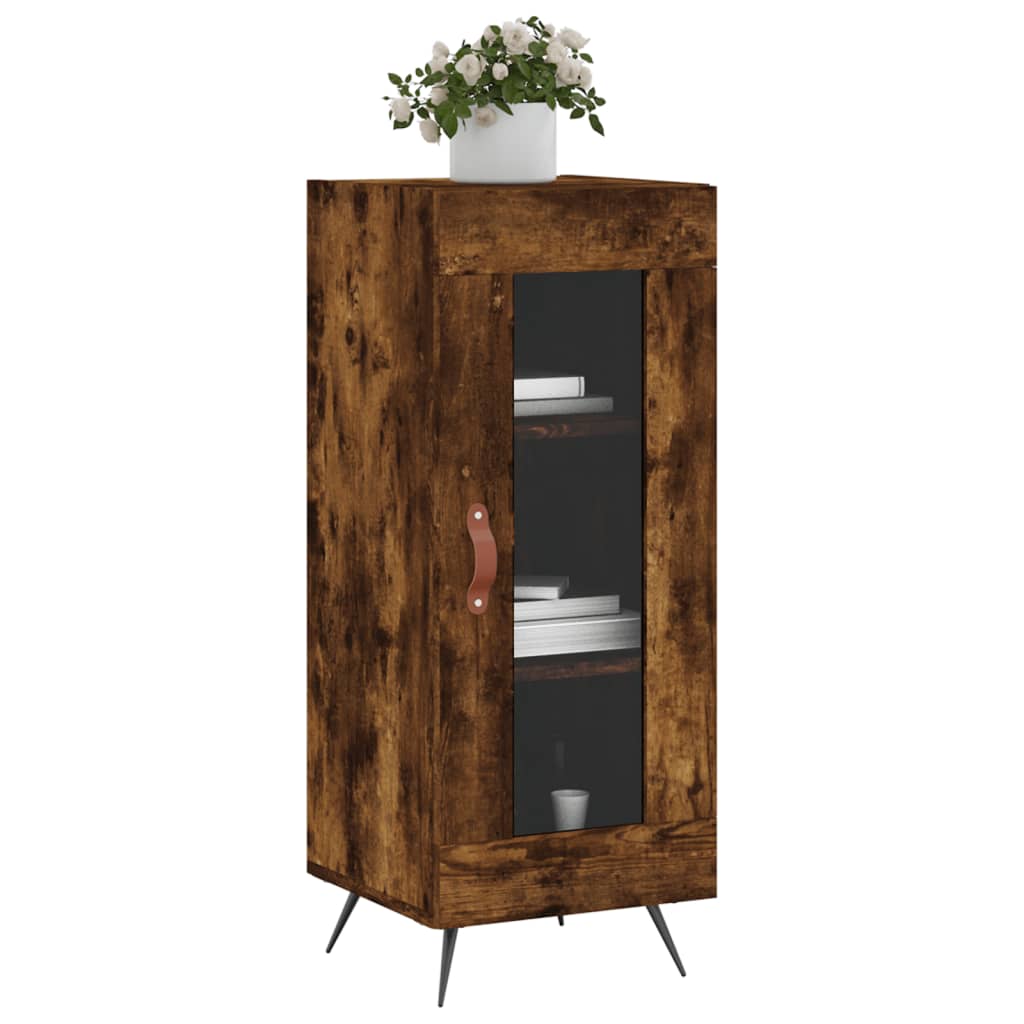vidaXL Servantă, stejar fumuriu, 34,5x34x90 cm, lemn compozit vidaXL Servantă, stejar fumuriu, 34,5x34x90 cm, lemn compozit