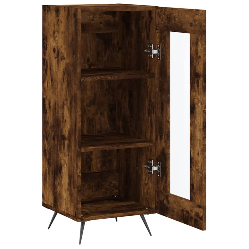 vidaXL Servantă, stejar fumuriu, 34,5x34x90 cm, lemn compozit vidaXL Servantă, stejar fumuriu, 34,5x34x90 cm, lemn compozit