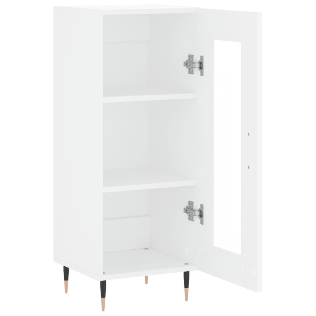 vidaXL Servantă, alb, 34,5x34x90 cm, lemn compozit vidaXL Servantă, alb, 34,5x34x90 cm, lemn compozit