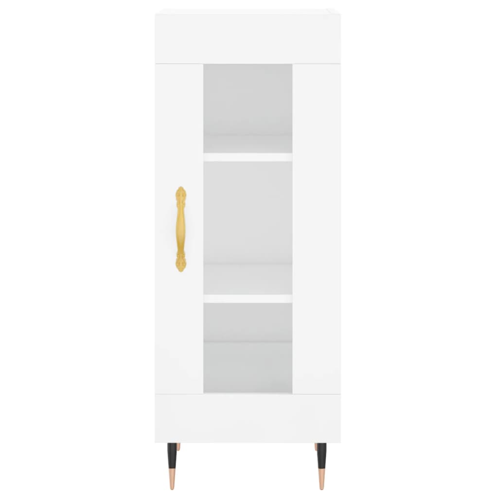 vidaXL Servantă, alb extralucios, 34,5x34x90 cm, lemn compozit vidaXL Servantă, alb extralucios, 34,5x34x90 cm, lemn compozit