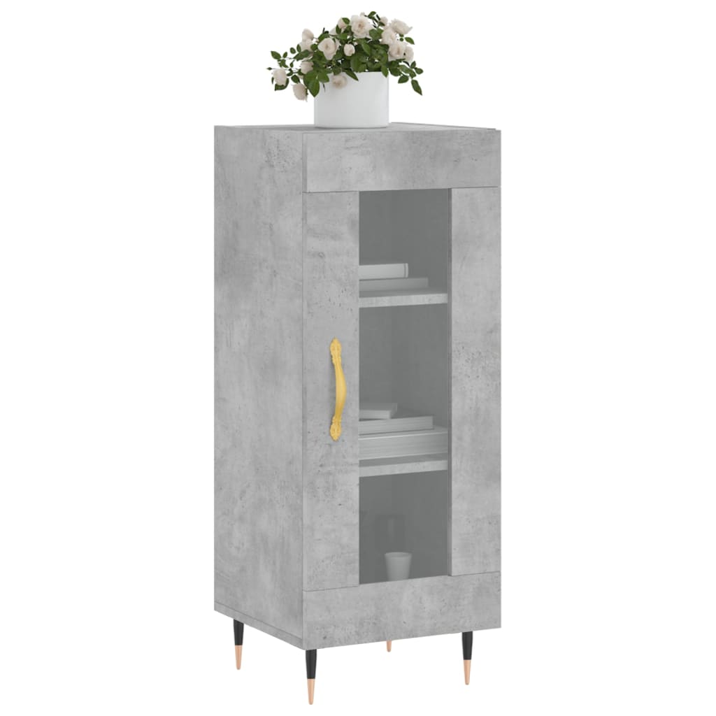 vidaXL Servantă, gri beton, 34,5x34x90 cm, lemn compozit vidaXL Servantă, gri beton, 34,5x34x90 cm, lemn compozit