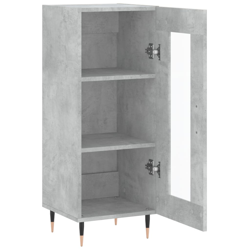 vidaXL Servantă, gri beton, 34,5x34x90 cm, lemn compozit vidaXL Servantă, gri beton, 34,5x34x90 cm, lemn compozit
