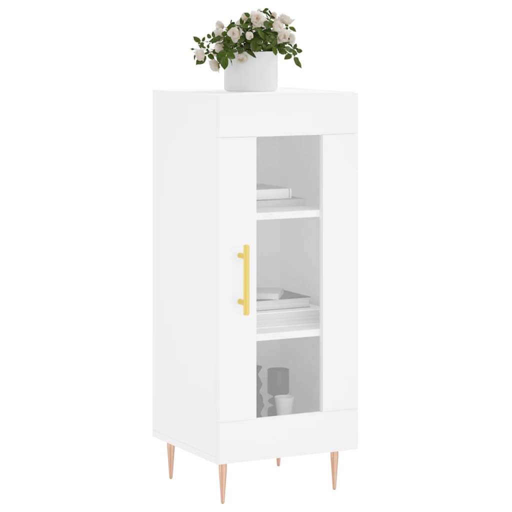vidaXL Servantă, alb, 34,5x34x90 cm, lemn compozit vidaXL Servantă, alb, 34,5x34x90 cm, lemn compozit
