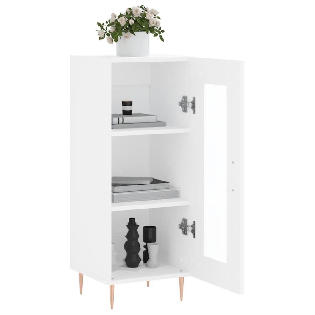 vidaXL Servantă, alb, 34,5x34x90 cm, lemn compozit vidaXL Servantă, alb, 34,5x34x90 cm, lemn compozit