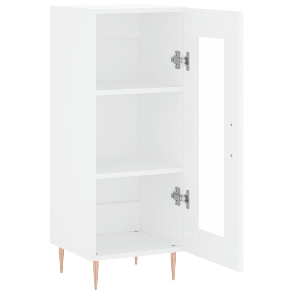 vidaXL Servantă, alb, 34,5x34x90 cm, lemn compozit vidaXL Servantă, alb, 34,5x34x90 cm, lemn compozit