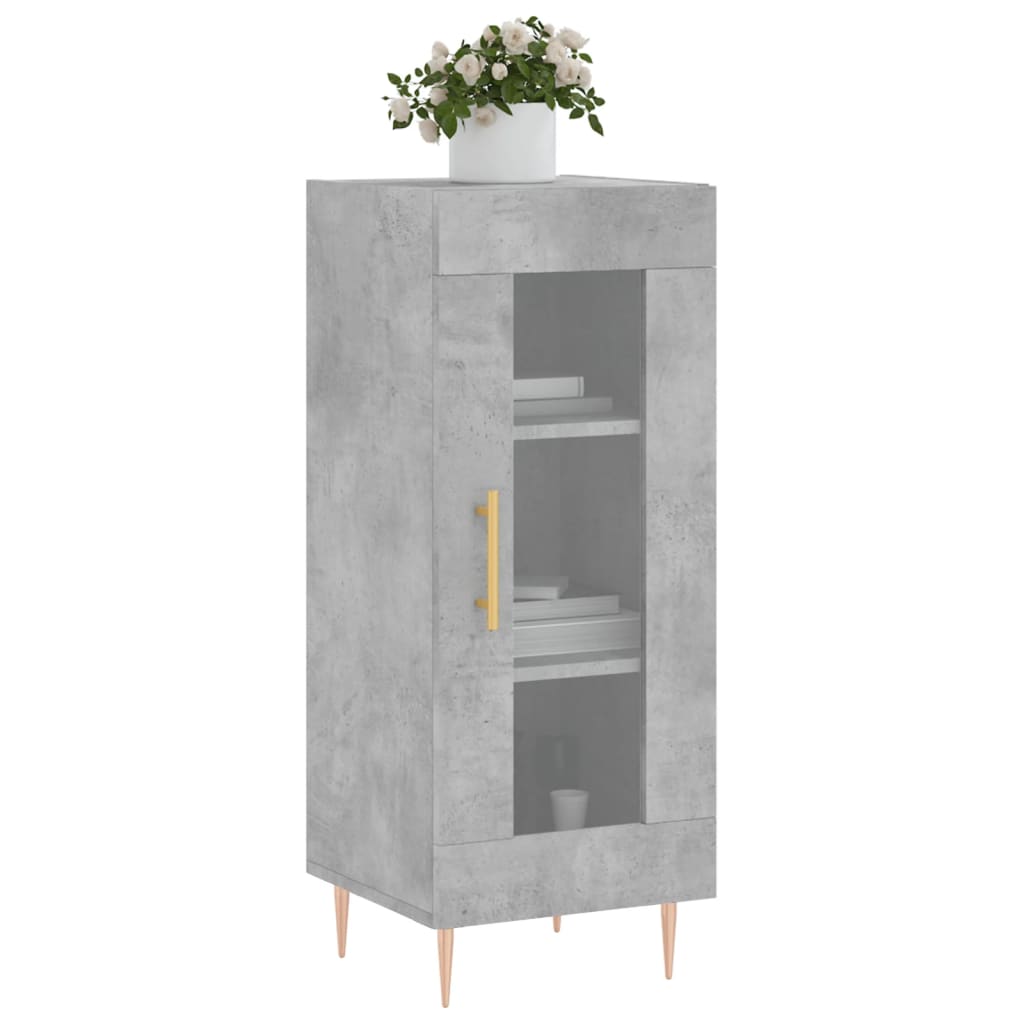 vidaXL Servantă, gri beton, 34,5x34x90 cm, lemn compozit vidaXL Servantă, gri beton, 34,5x34x90 cm, lemn compozit