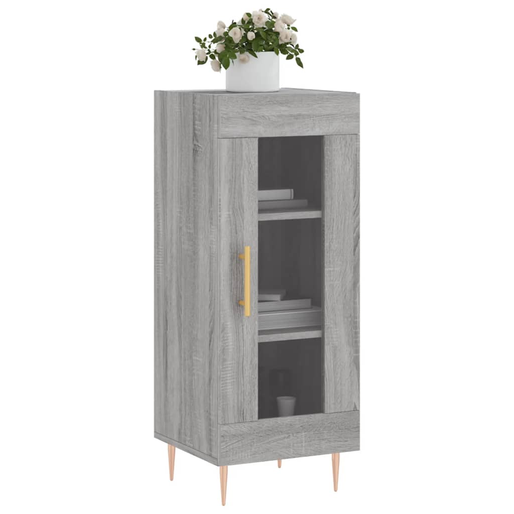vidaXL Servantă, gri sonoma, 34,5x34x90 cm, lemn compozit vidaXL Servantă, gri sonoma, 34,5x34x90 cm, lemn compozit