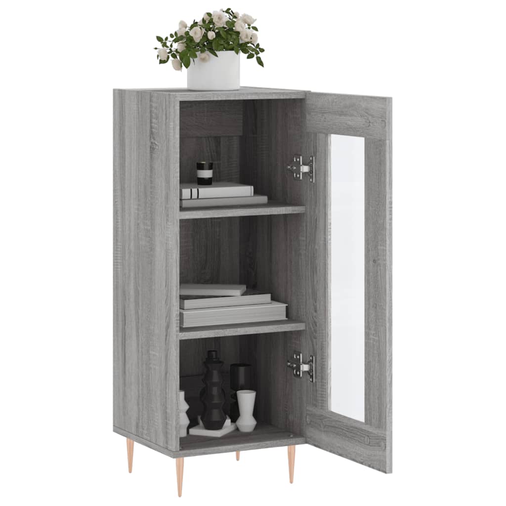 vidaXL Servantă, gri sonoma, 34,5x34x90 cm, lemn compozit vidaXL Servantă, gri sonoma, 34,5x34x90 cm, lemn compozit