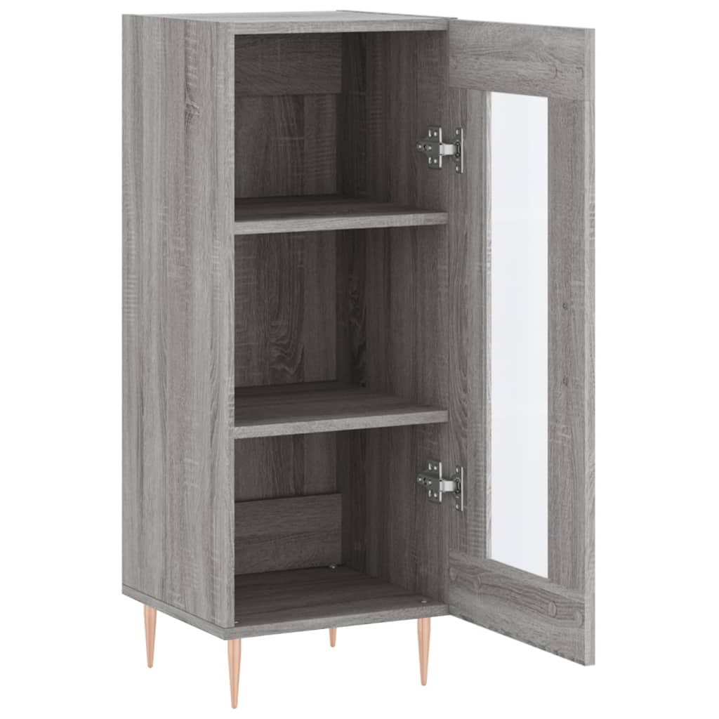 vidaXL Servantă, gri sonoma, 34,5x34x90 cm, lemn compozit vidaXL Servantă, gri sonoma, 34,5x34x90 cm, lemn compozit