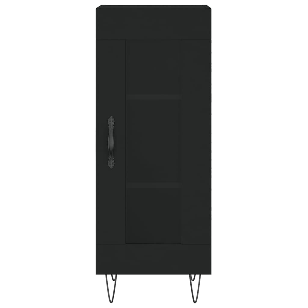 vidaXL Servantă, negru, 34,5x34x90 cm, lemn compozit vidaXL Servantă, negru, 34,5x34x90 cm, lemn compozit