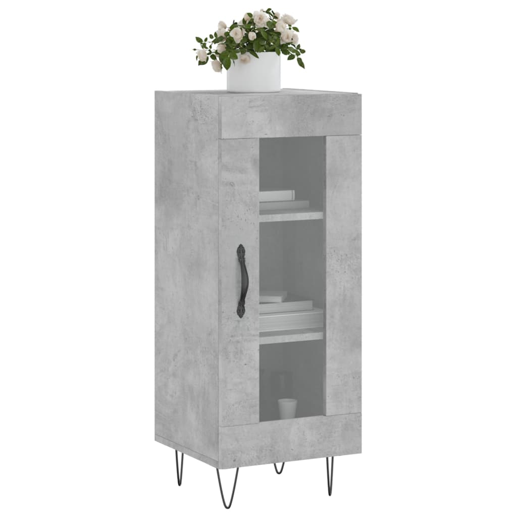 vidaXL Servantă, gri beton, 34,5x34x90 cm, lemn compozit vidaXL Servantă, gri beton, 34,5x34x90 cm, lemn compozit