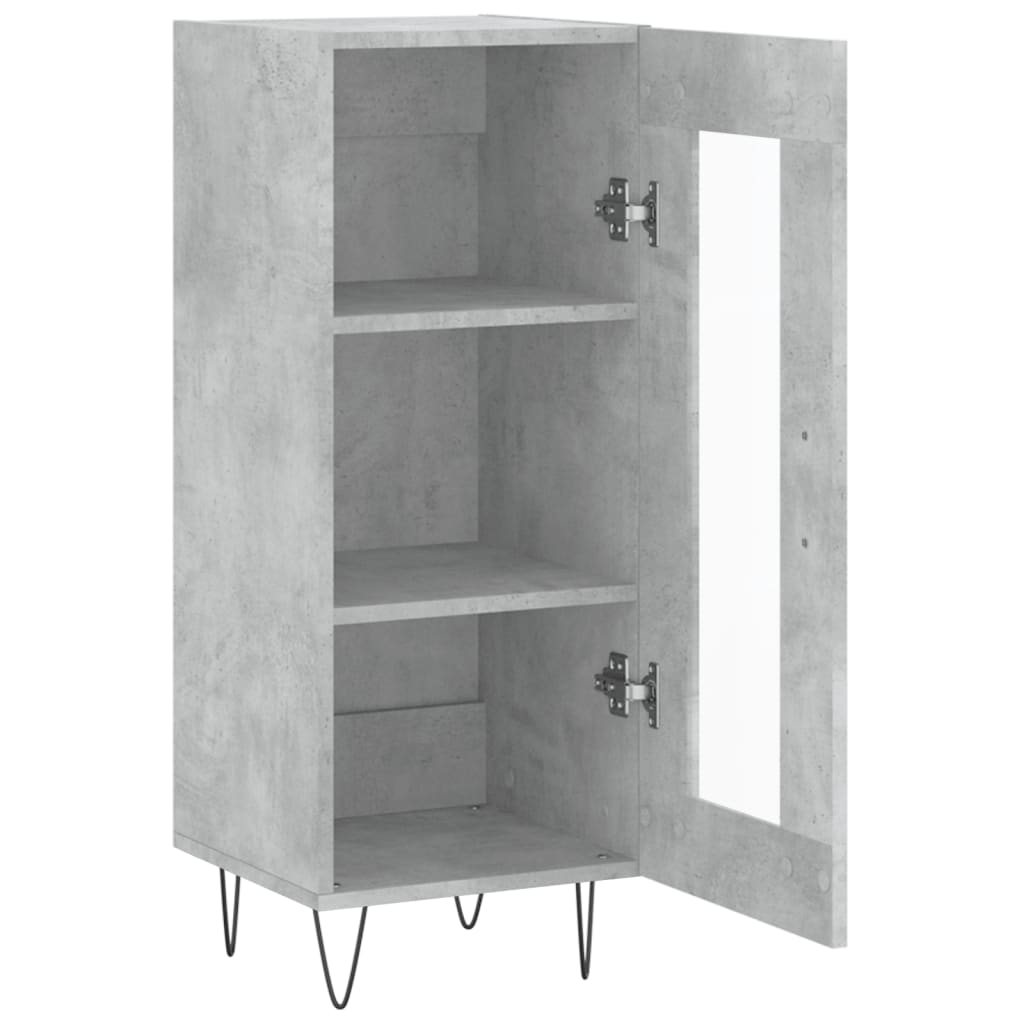 vidaXL Servantă, gri beton, 34,5x34x90 cm, lemn compozit vidaXL Servantă, gri beton, 34,5x34x90 cm, lemn compozit
