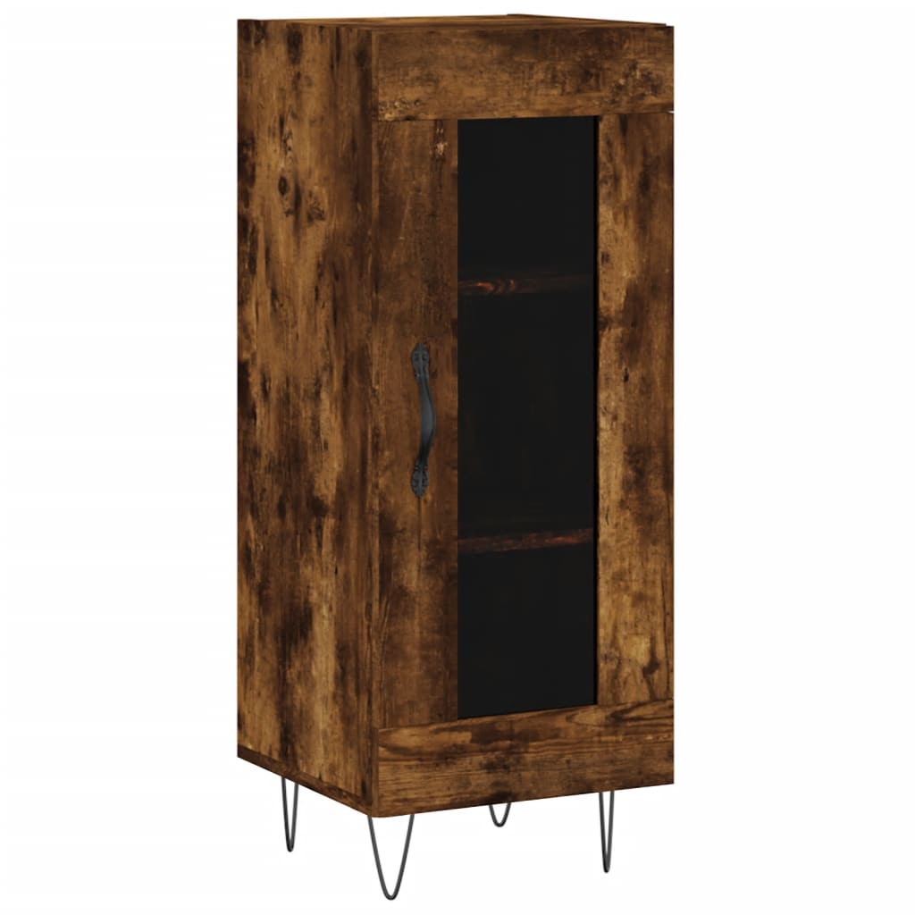 vidaXL Servantă, stejar fumuriu, 34,5x34x90 cm, lemn compozit vidaXL Servantă, stejar fumuriu, 34,5x34x90 cm, lemn compozit