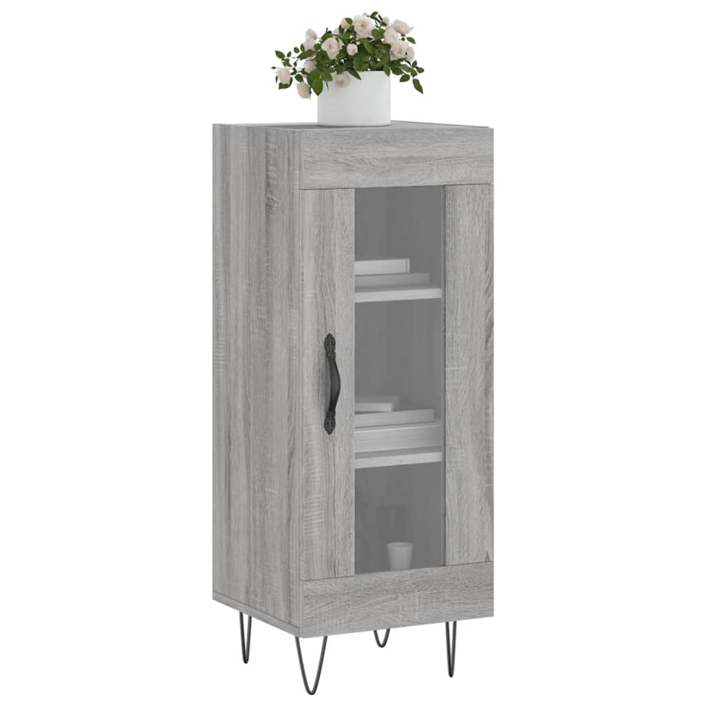 vidaXL Servantă, gri sonoma, 34,5x34x90 cm, lemn compozit vidaXL Servantă, gri sonoma, 34,5x34x90 cm, lemn compozit