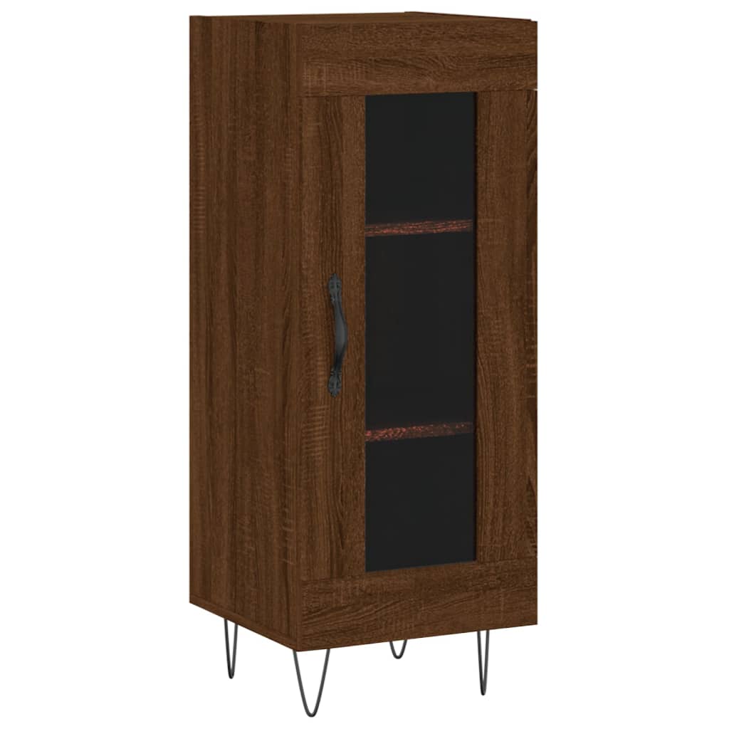 vidaXL Servantă, stejar maro, 34,5x34x90 cm, lemn compozit vidaXL Servantă, stejar maro, 34,5x34x90 cm, lemn compozit