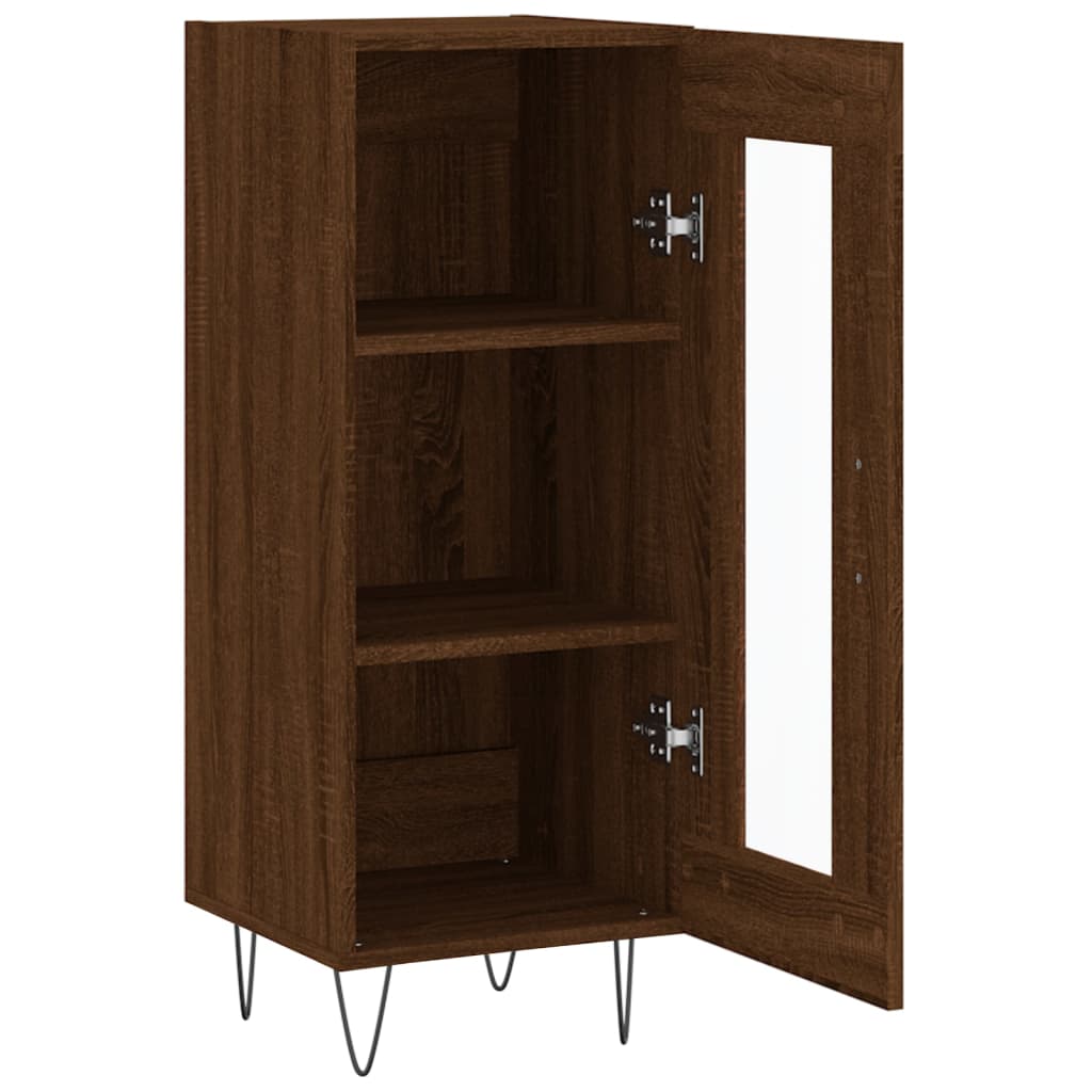 vidaXL Servantă, stejar maro, 34,5x34x90 cm, lemn compozit vidaXL Servantă, stejar maro, 34,5x34x90 cm, lemn compozit