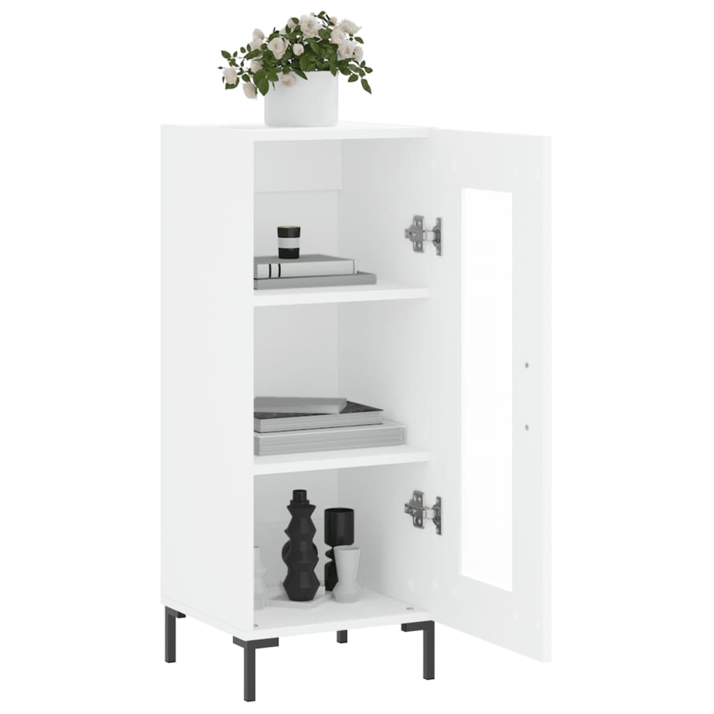 vidaXL Servantă, alb, 34,5x34x90 cm, lemn compozit vidaXL Servantă, alb, 34,5x34x90 cm, lemn compozit