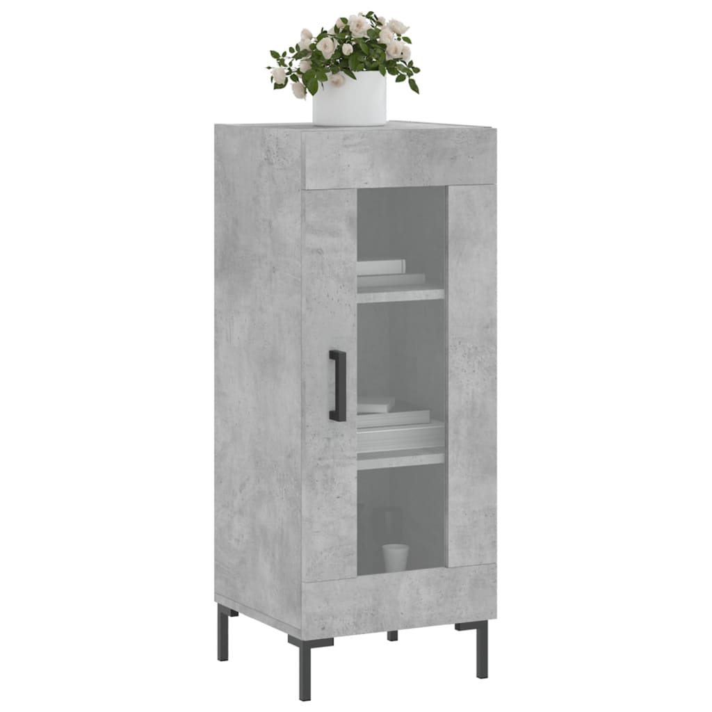 vidaXL Servantă, gri beton, 34,5x34x90 cm, lemn compozit vidaXL Servantă, gri beton, 34,5x34x90 cm, lemn compozit