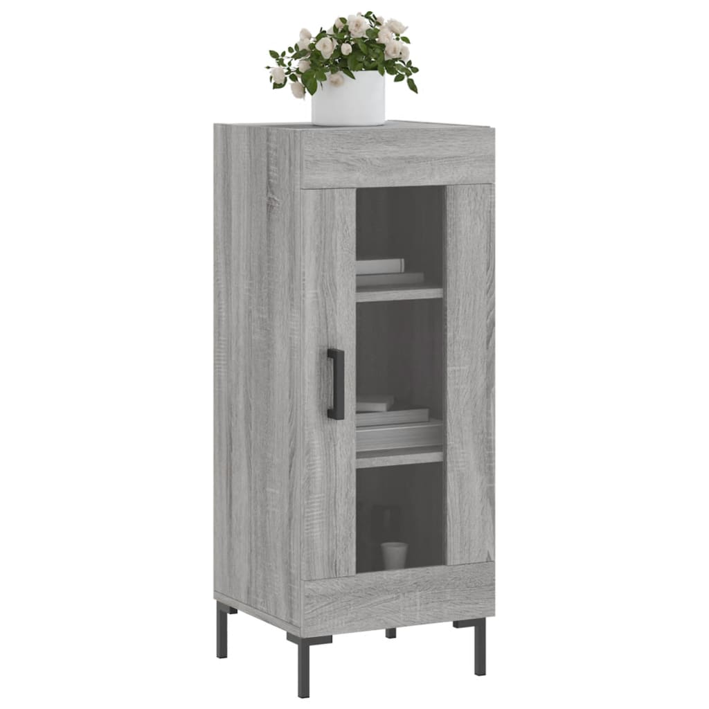vidaXL Servantă, gri sonoma, 34,5x34x90 cm, lemn compozit vidaXL Servantă, gri sonoma, 34,5x34x90 cm, lemn compozit