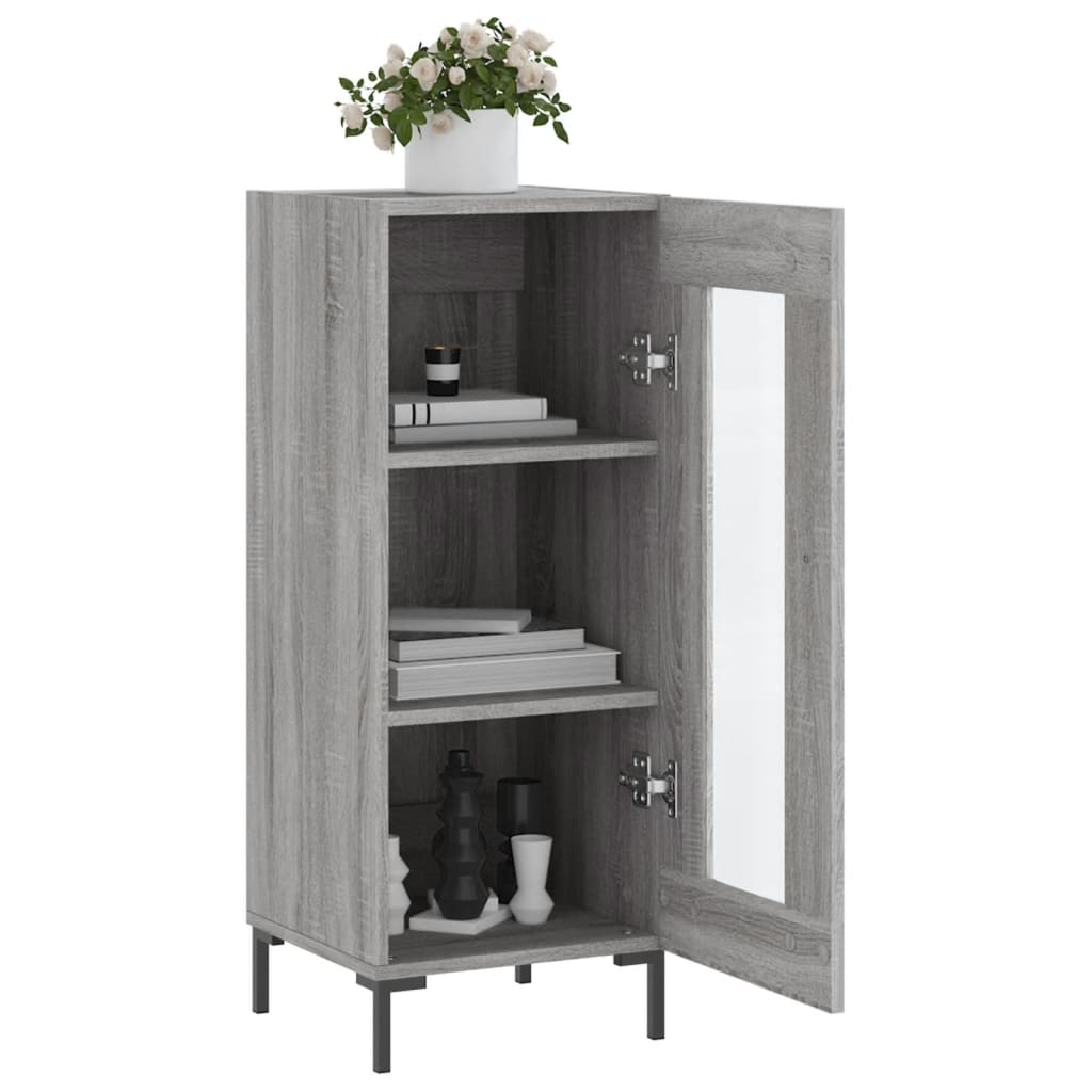vidaXL Servantă, gri sonoma, 34,5x34x90 cm, lemn compozit vidaXL Servantă, gri sonoma, 34,5x34x90 cm, lemn compozit