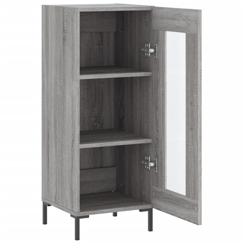 vidaXL Servantă, gri sonoma, 34,5x34x90 cm, lemn compozit vidaXL Servantă, gri sonoma, 34,5x34x90 cm, lemn compozit