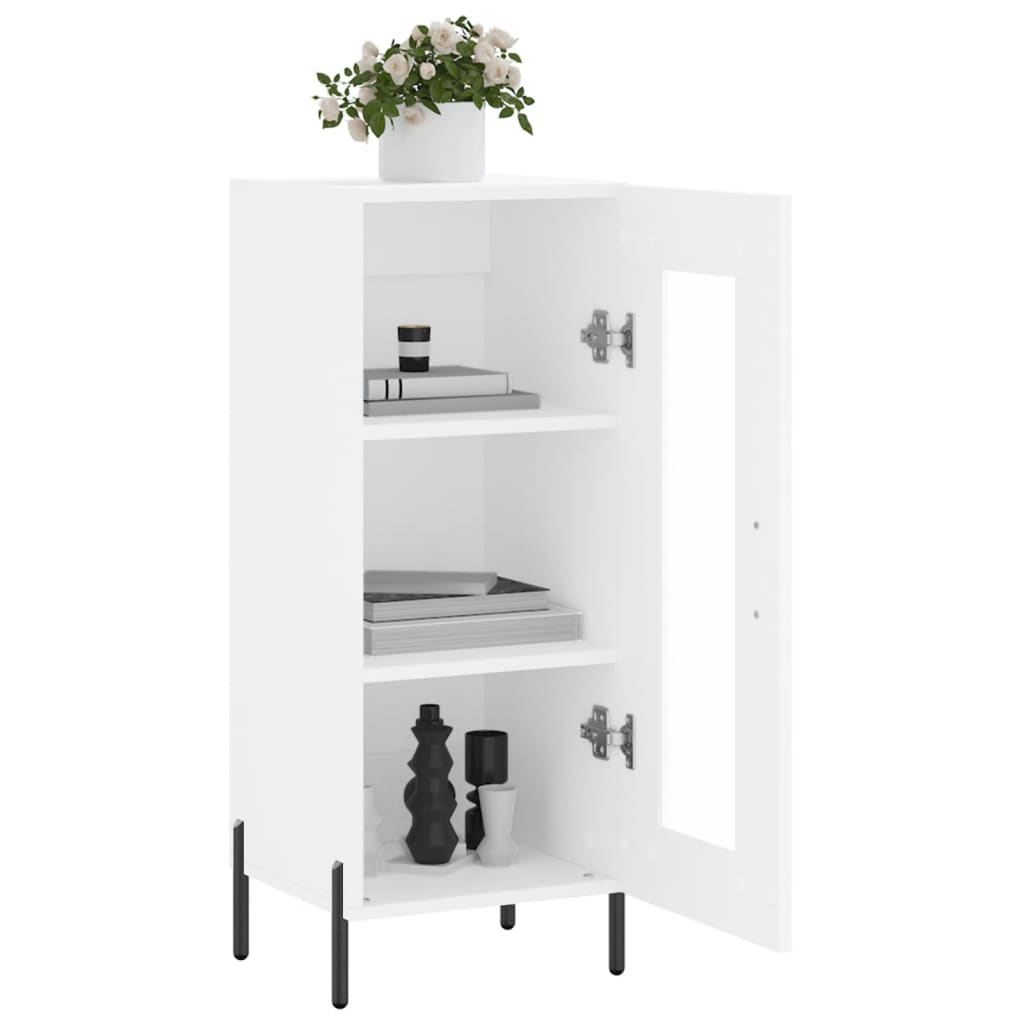 vidaXL Servantă, alb, 34,5x34x90 cm, lemn compozit vidaXL Servantă, alb, 34,5x34x90 cm, lemn compozit