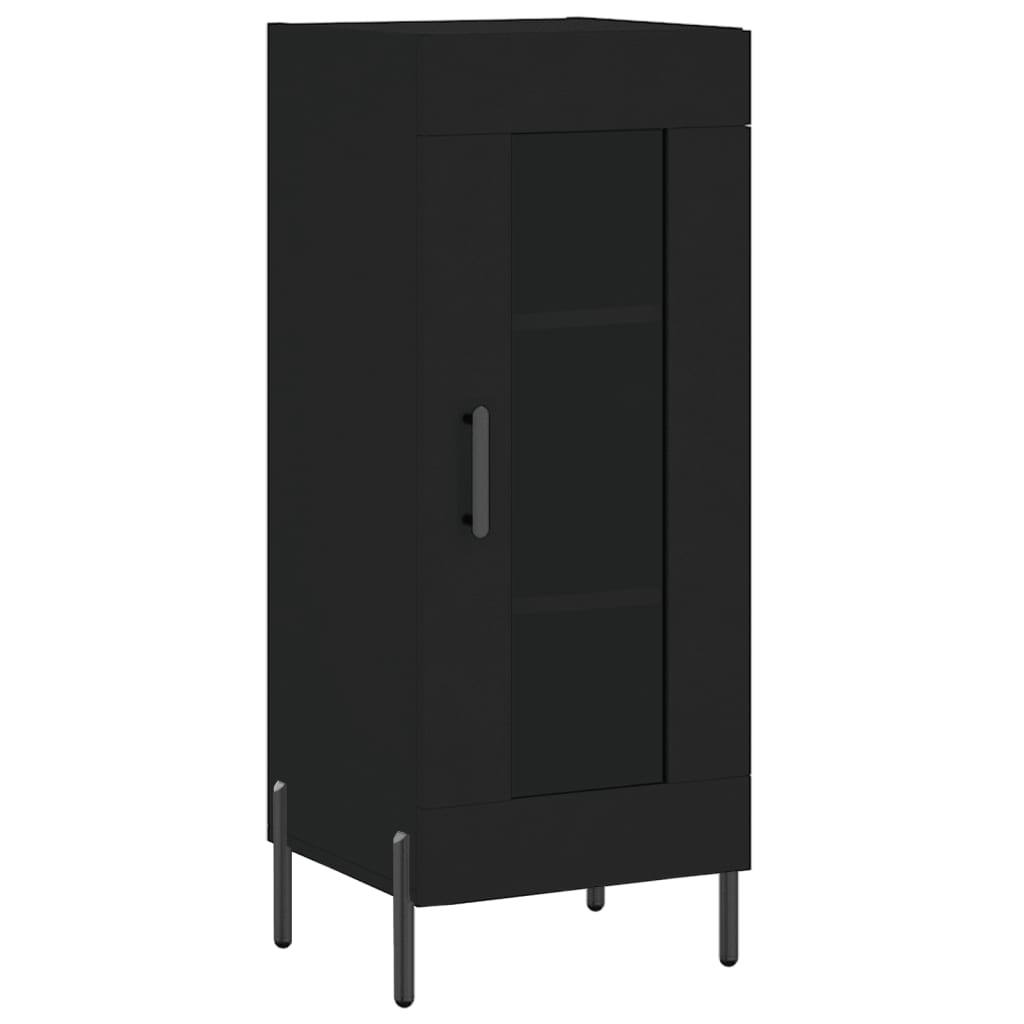 vidaXL Servantă, negru, 34,5x34x90 cm, lemn compozit vidaXL Servantă, negru, 34,5x34x90 cm, lemn compozit
