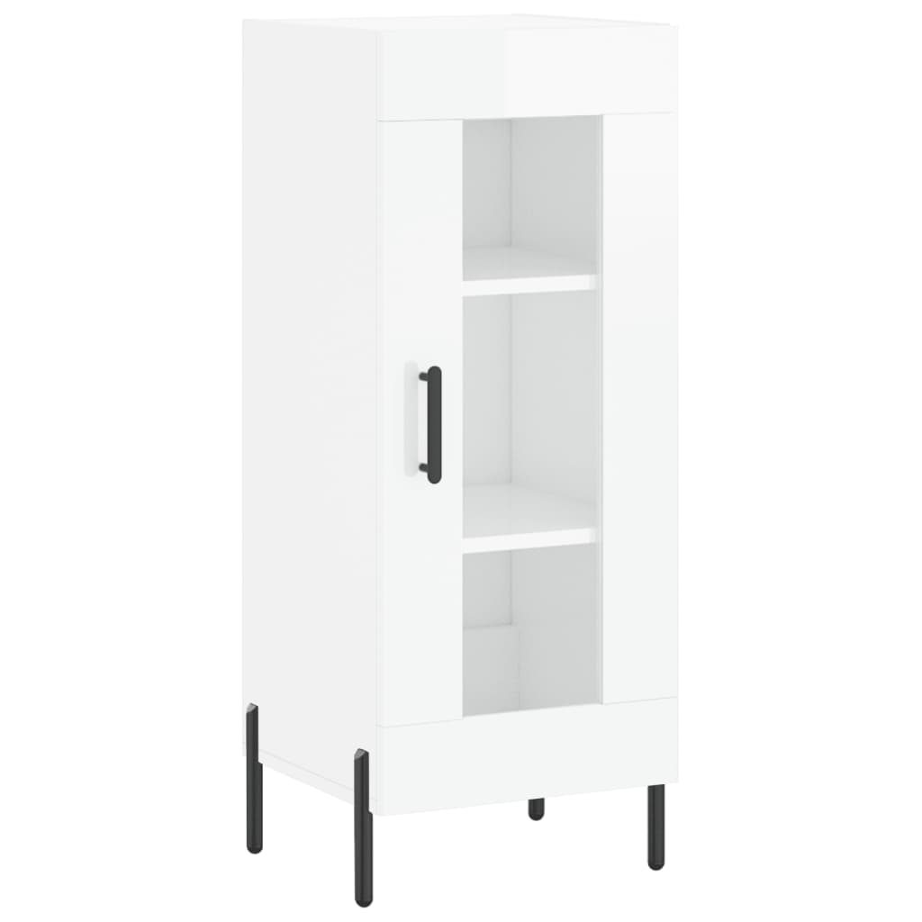 vidaXL Servantă, alb extralucios, 34,5x34x90 cm, lemn compozit vidaXL Servantă, alb extralucios, 34,5x34x90 cm, lemn compozit