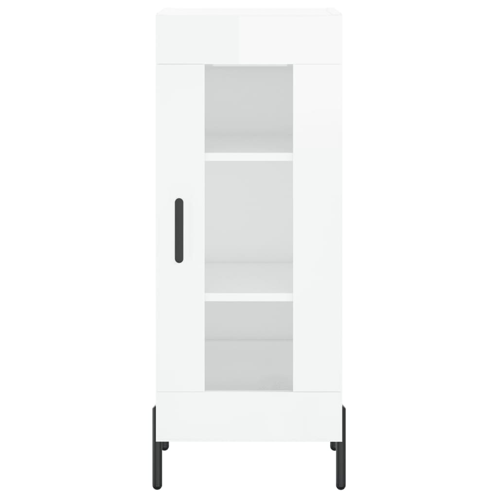 vidaXL Servantă, alb extralucios, 34,5x34x90 cm, lemn compozit vidaXL Servantă, alb extralucios, 34,5x34x90 cm, lemn compozit