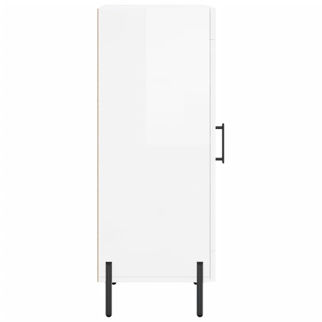 vidaXL Servantă, alb extralucios, 34,5x34x90 cm, lemn compozit vidaXL Servantă, alb extralucios, 34,5x34x90 cm, lemn compozit