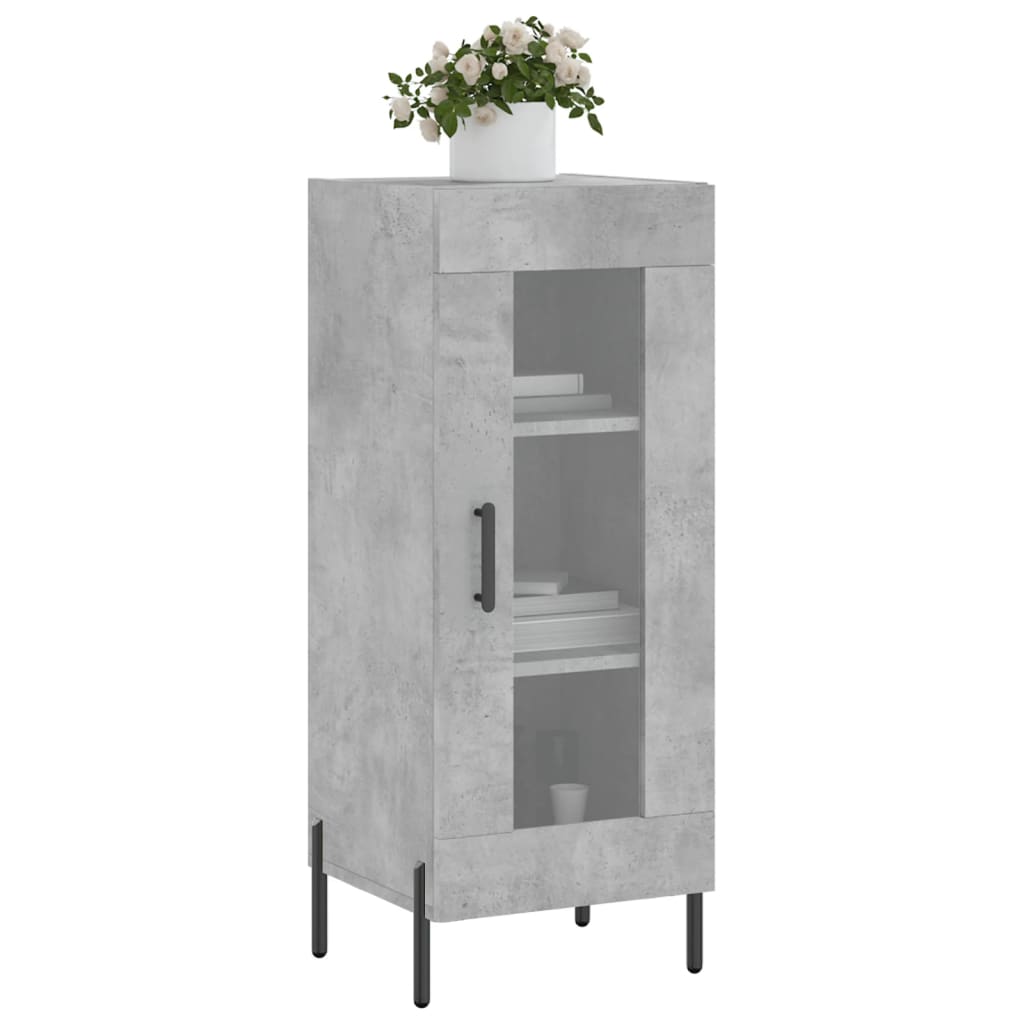 vidaXL Servantă, gri beton, 34,5x34x90 cm, lemn compozit vidaXL Servantă, gri beton, 34,5x34x90 cm, lemn compozit