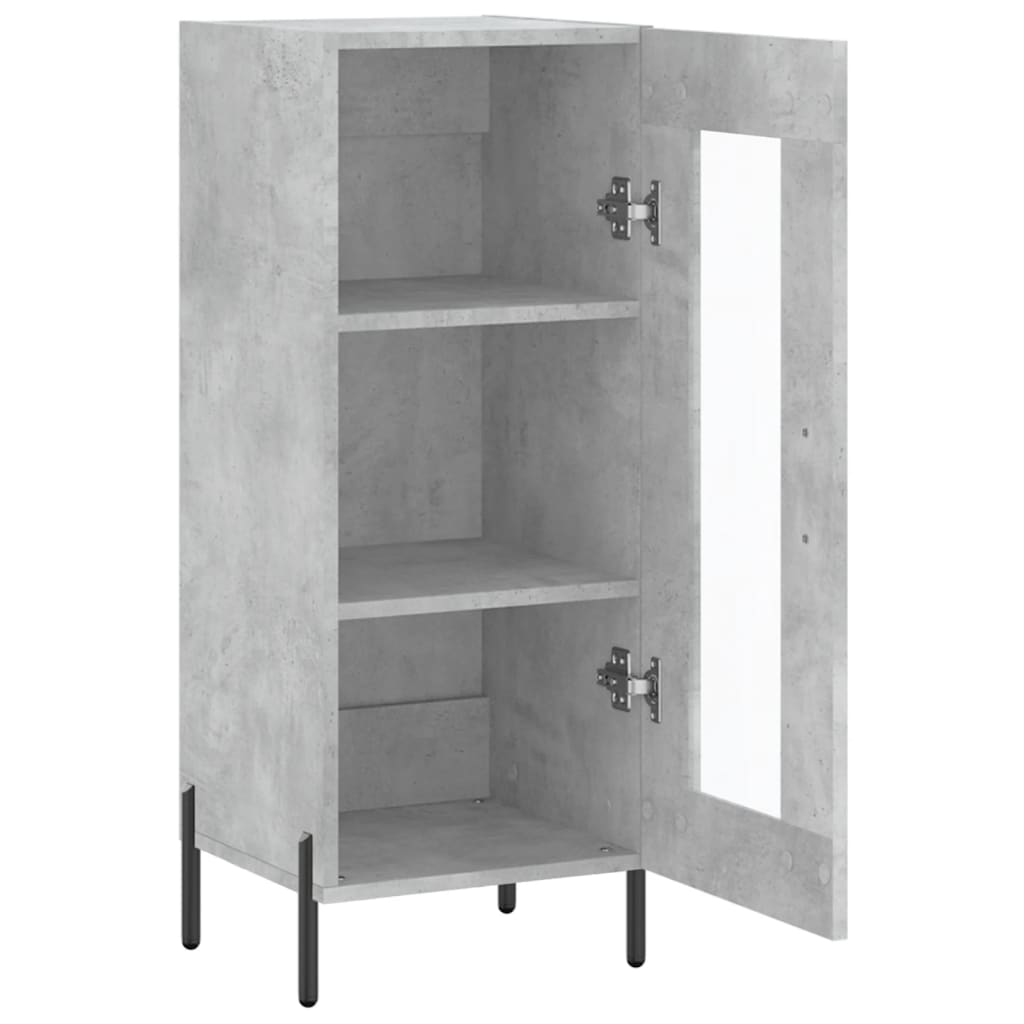 vidaXL Servantă, gri beton, 34,5x34x90 cm, lemn compozit vidaXL Servantă, gri beton, 34,5x34x90 cm, lemn compozit