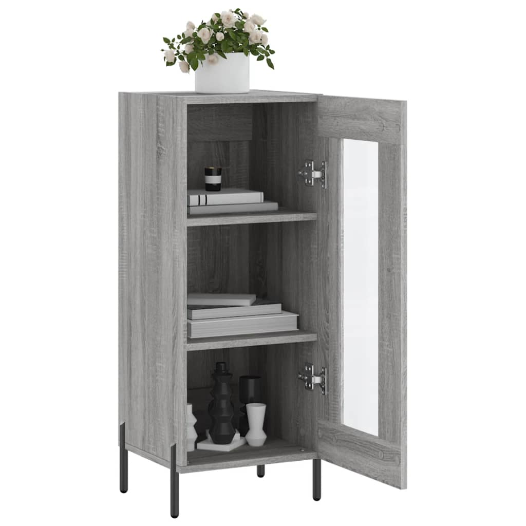 vidaXL Servantă, gri sonoma, 34,5x34x90 cm, lemn compozit vidaXL Servantă, gri sonoma, 34,5x34x90 cm, lemn compozit