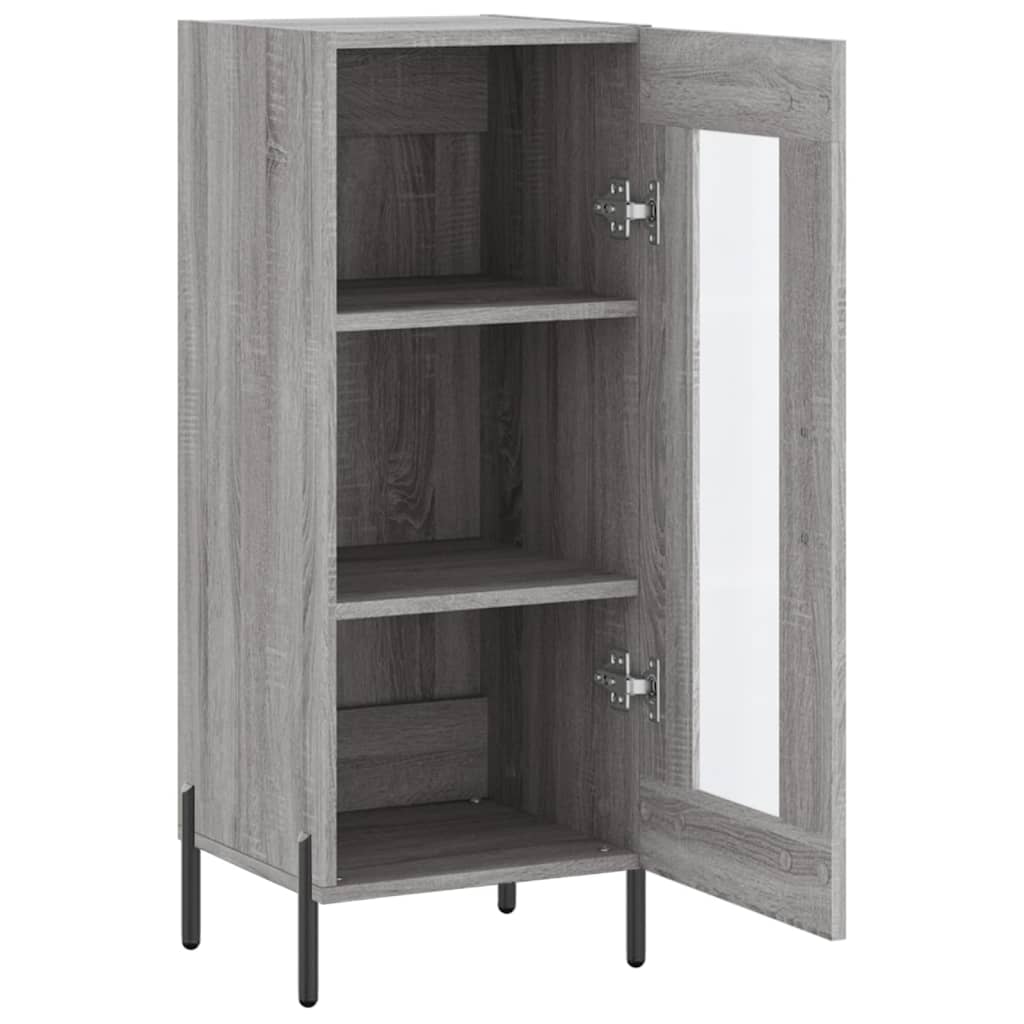 vidaXL Servantă, gri sonoma, 34,5x34x90 cm, lemn compozit vidaXL Servantă, gri sonoma, 34,5x34x90 cm, lemn compozit