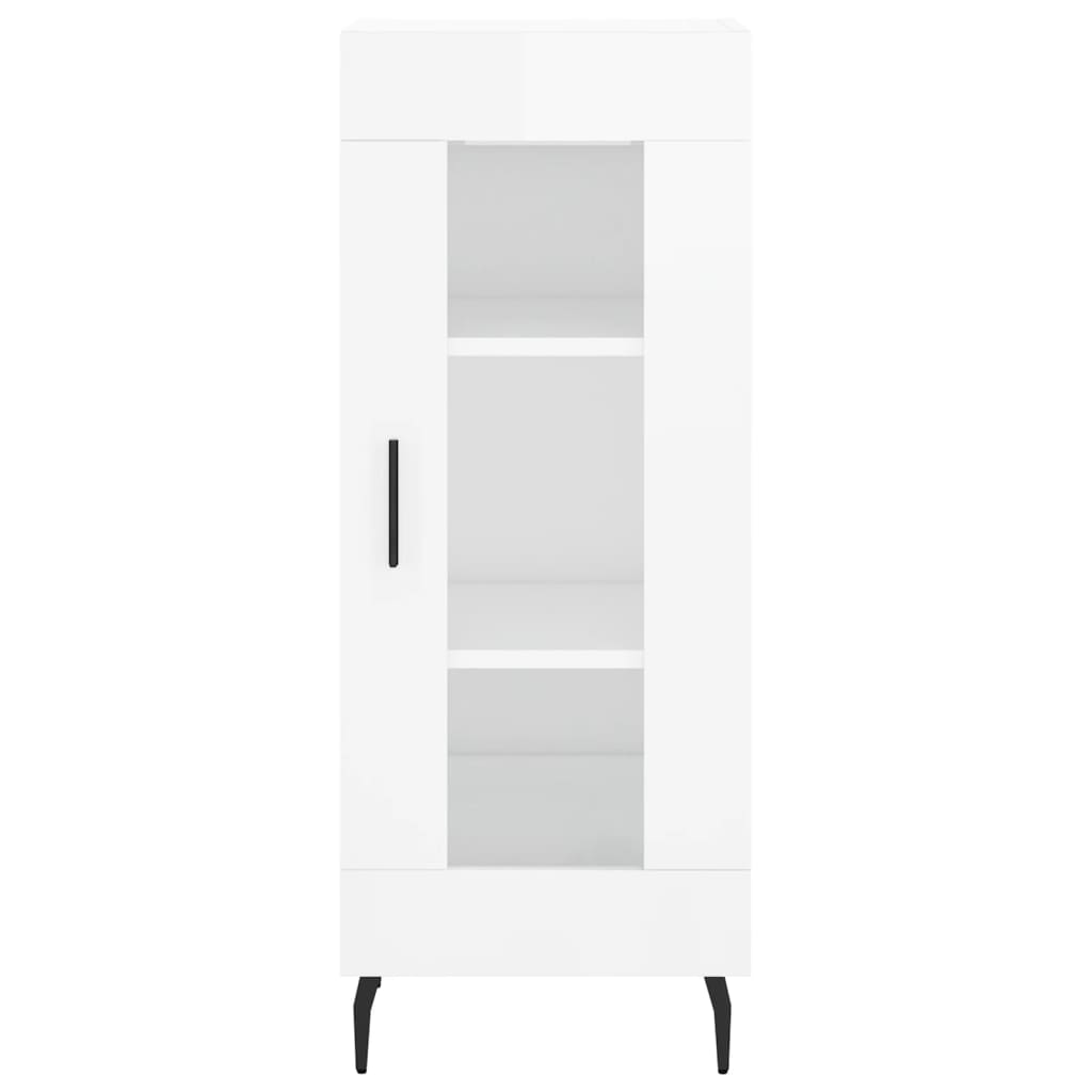 vidaXL Servantă, alb extralucios, 34,5x34x90 cm, lemn compozit