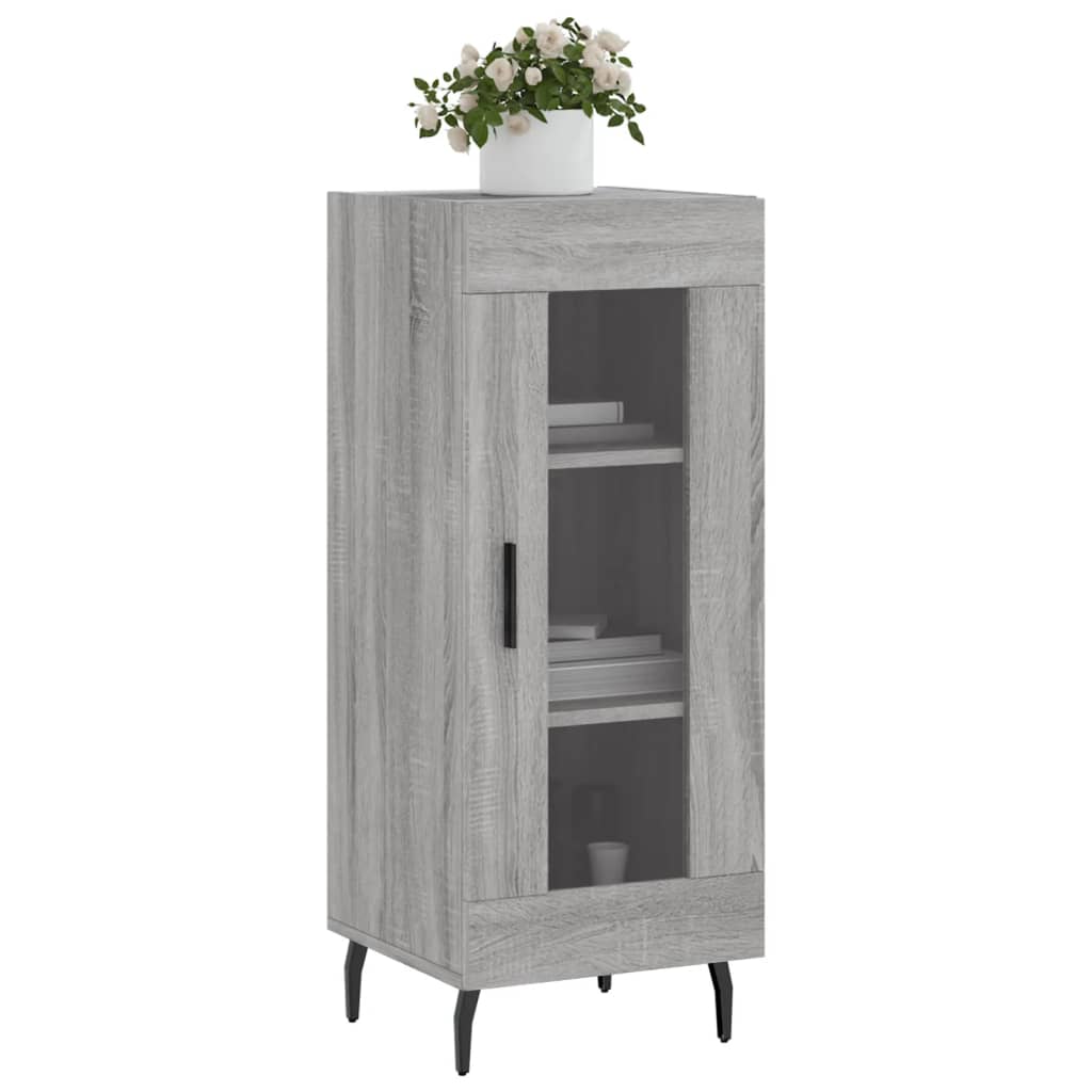 vidaXL Servantă, gri sonoma, 34,5x34x90 cm, lemn compozit vidaXL Servantă, gri sonoma, 34,5x34x90 cm, lemn compozit
